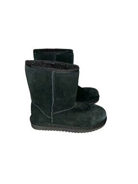 Koolaburra by UGG Koola Black Suede Faux Fur Lined Ankle Winter Boots Size 6